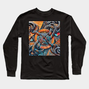 Interlocking Abstract Geometric Figures Dimensions Long Sleeve T-Shirt